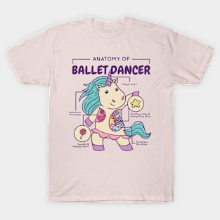 Anatomy Of A Ballet Dancer For Girls Kids Ballerina Dance T-Shirt